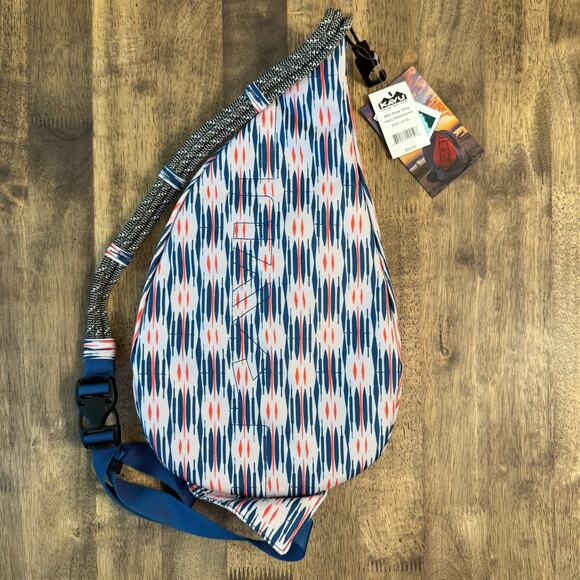 KAVU Mini Rope Sling One-Shoulder Backpack Hiking Travel Hazy Impressions 4L - Picture 2 of 7